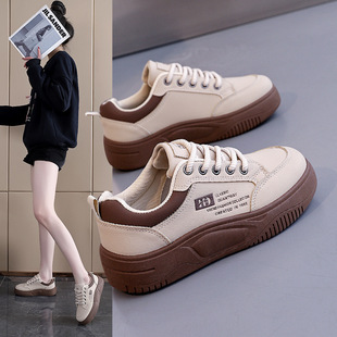 卡迪高2026春季小白鞋新款韩版ins女学生厚底增高运动板鞋休闲鞋