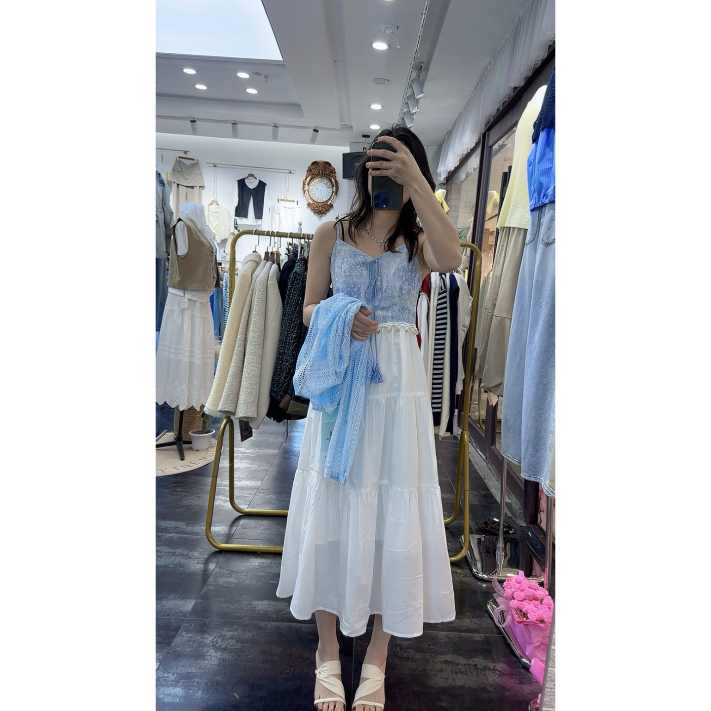 2026新品纯欲风甜美气质少女系连衣裙两件套套裙长裙夏季清凉日常