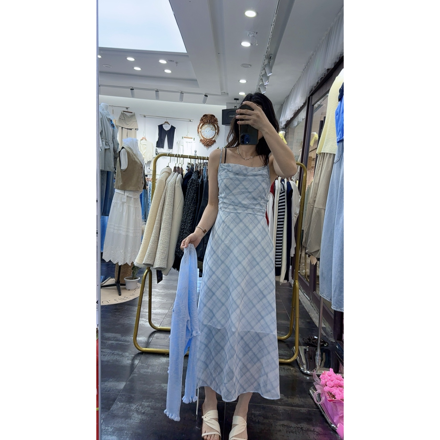 甜美气质纯欲系少女感清爽连衣裙长裙两件套时尚气质夏季套裙2026