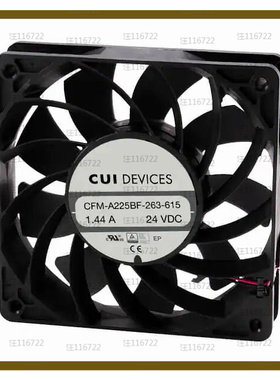 CFM-A225BF-263-615-20【FAN AXIAL 120X25.4MM 24VDC WIRE】