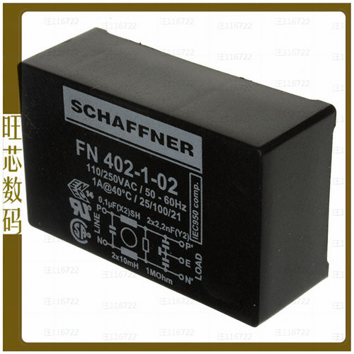 FN402-1-02【LINE FILTER 250VAC 1A TH】
