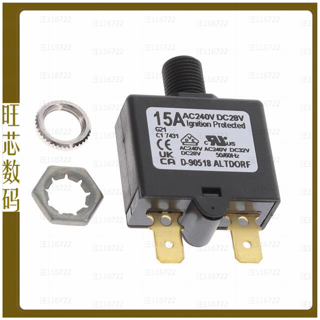 1658-G21-02-P10-15A【CIR BRKR THRM 15A 240VAC 28VDC】