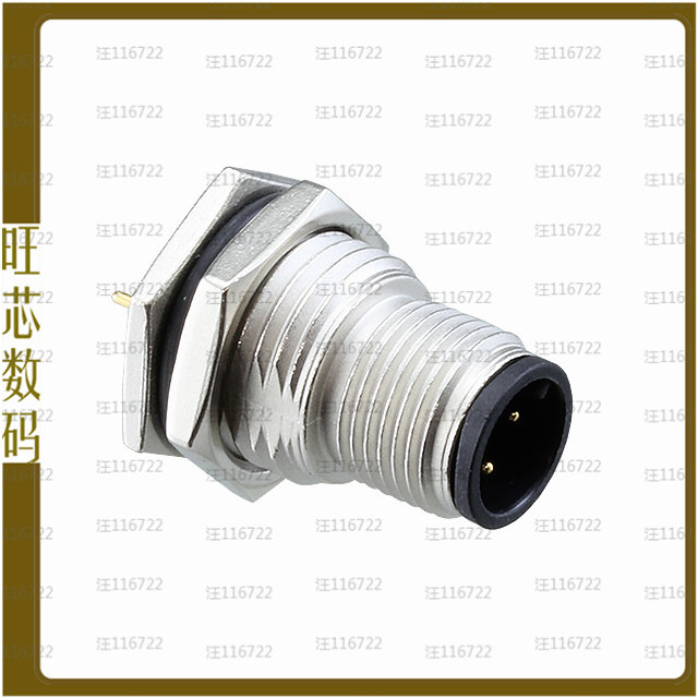 M12A-03PMMP-SF8001【CONN PLUG MALE 3POS GOLD SOLDER】