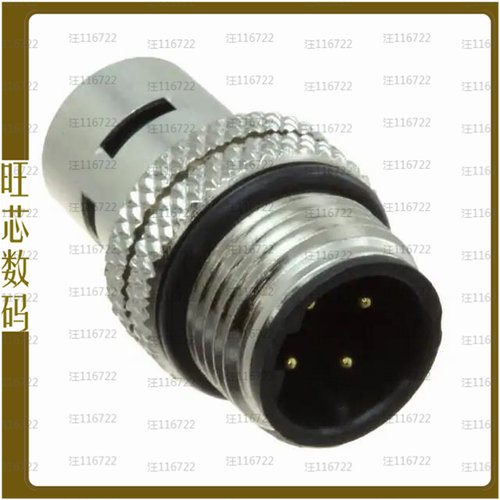 858-D04-10SRSS4【M12 4P D-CODE MALE SS SHELL, SS】