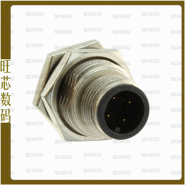 M12A-04PMMS-SF8001【CONN PLUG MALE 4P GOLD SLDR CUP】