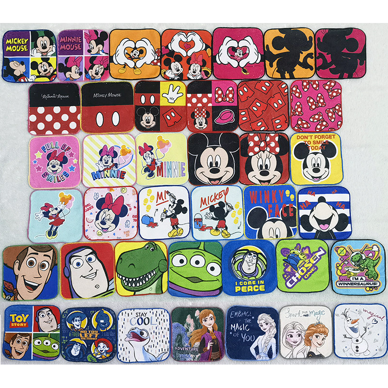 15x15cm 卡通半涤半棉儿童成人毛巾擦嘴擦汗柔软吸水小方巾毛巾