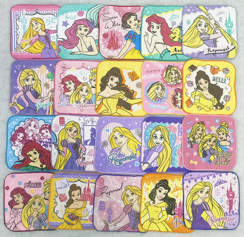 16x16cm卡通全棉儿童方巾毛巾