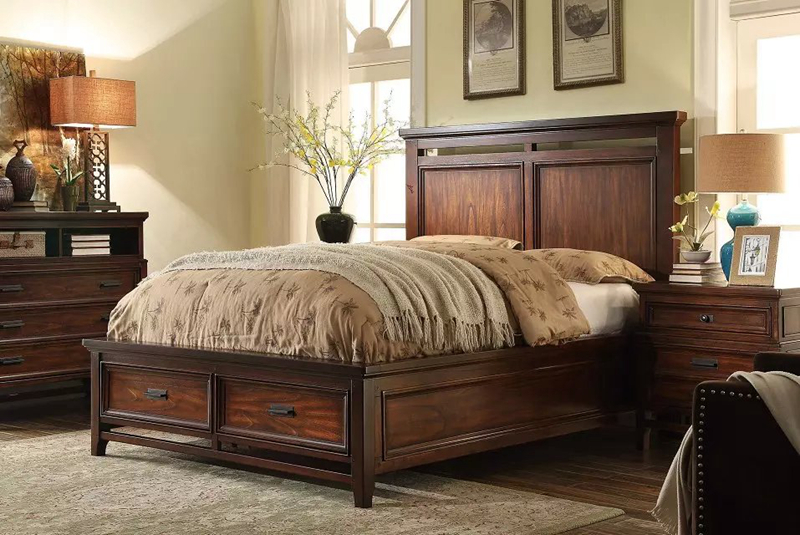 外贸出口原单美式实木梳妆台家具