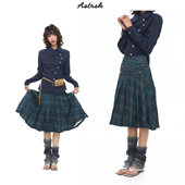 ASTRSK韩系涉谷辣妹格子裙女春季 复古格纹半身裙亚比穿搭古着裙子