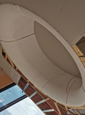 定做上海GRG灯圈检修口石膏弧形线条φ2000mm*宽170mm*60mm半个