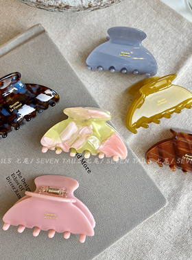 高品质醋酸头发抓夹女中号半扎发发夹后脑勺盘发鲨鱼夹高级感发饰