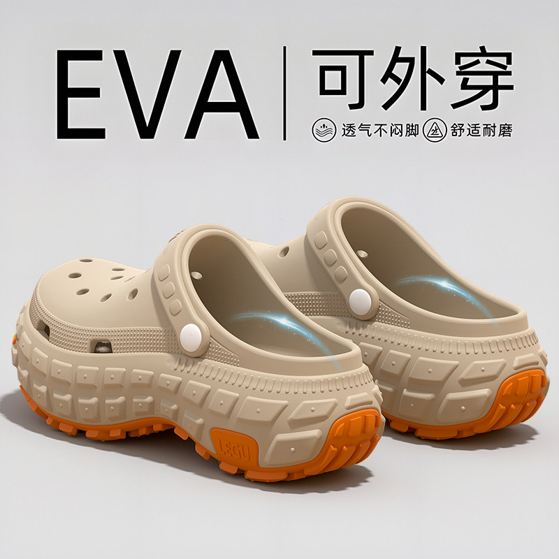 男士可外穿包头耐磨拖鞋洞洞鞋男款夏季2026新款开车防滑防臭透气