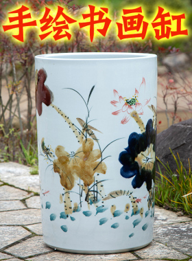 景德镇书画缸手绘精品