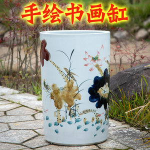景德镇书画缸手绘精品