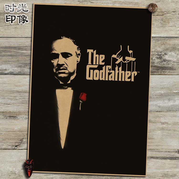 教父电影周边新款海报复古怀旧文艺牛皮纸装饰画相框画壁画画芯,家居饰品,现代装饰画,淘宝优惠券,粉丝福利购,淘宝优惠卷