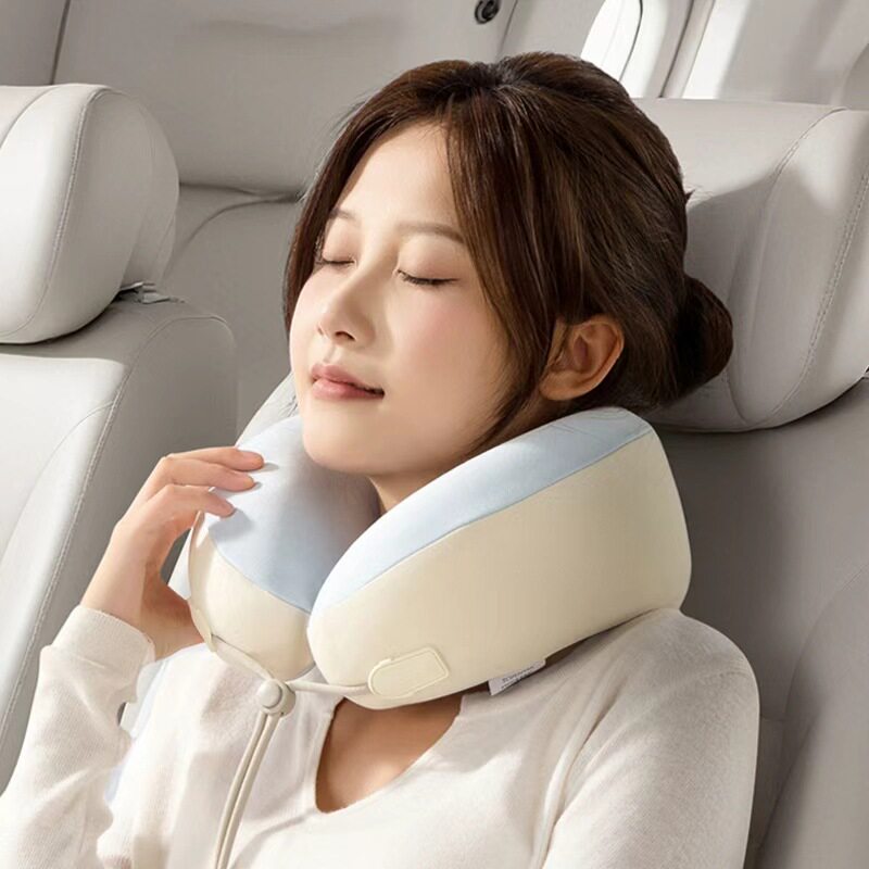 记忆棉u型枕旅行便携护颈枕飞机坐车高铁u形脖枕午睡收纳便携