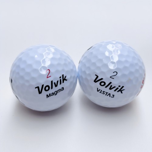 高尔夫球VOLVIK白色三层高尔夫彩球双色球下场比赛练习优质二手球