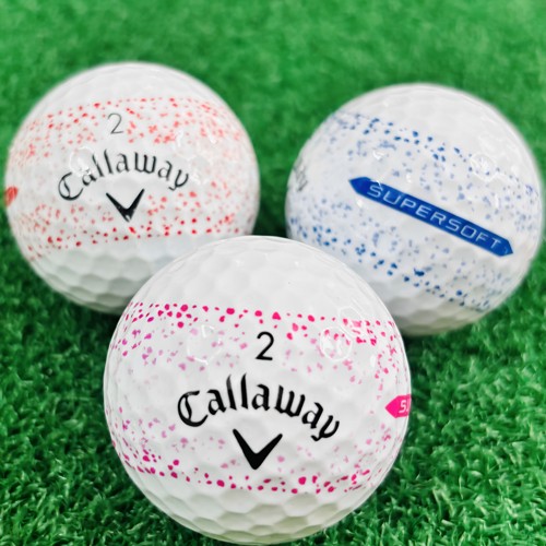 高尔夫二手球Callaway卡拉威高尔夫球SUPERSOFT360度瞄准环推杆球