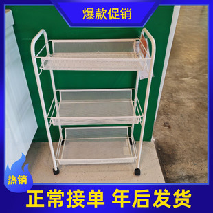 IKEA宜家正品霍纳文推车白色移动小推车厨房置物架带轮落地收纳架