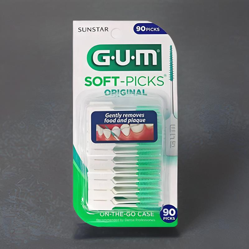 现货 美国Sunstar GUM 清洁软牙签牙线棒牙缝刷多重功效270支装图片