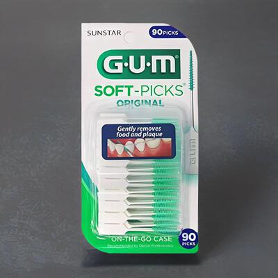 现货 美国Sunstar GUM 清洁软牙签牙线棒牙缝刷多重功效270支装