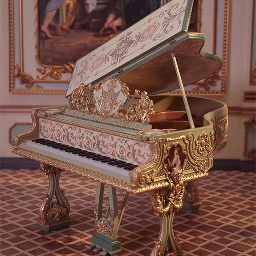 微观臻慕精美藏品巴洛克钢琴手工