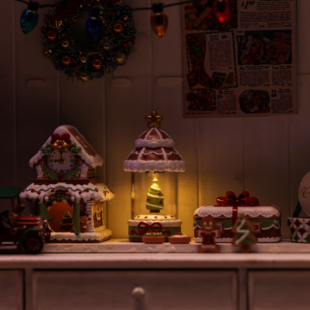 姜饼糖霜 微观臻慕 预 圣诞节日微缩摆件娃屋道具可亮谷美 新品