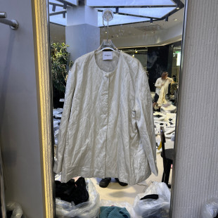 欧洲站2026秋季新款时尚圆领单排扣休闲风长袖风衣外套女款欧货