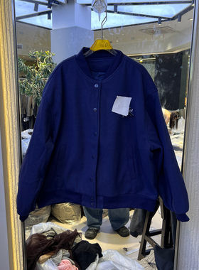 欧洲站秋季立领单排扣棒球服女