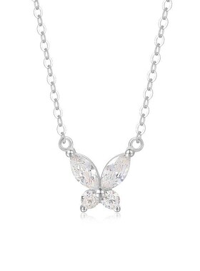 925银蝴蝶项链女银锁骨链轻奢时尚个性首饰2026新款送人生日礼物