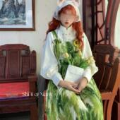 素吊带裙汉服套装 十里七巷 主腰汉元 原创立领对襟衬衫 森林小羊