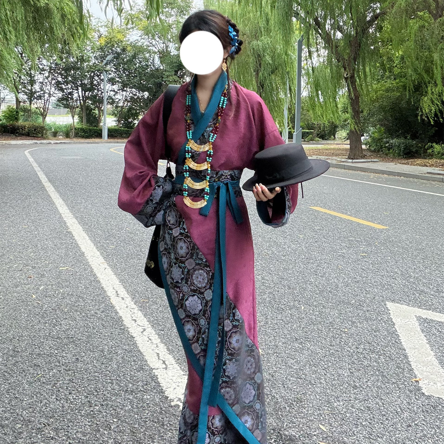 交领右衽国风改良汉服