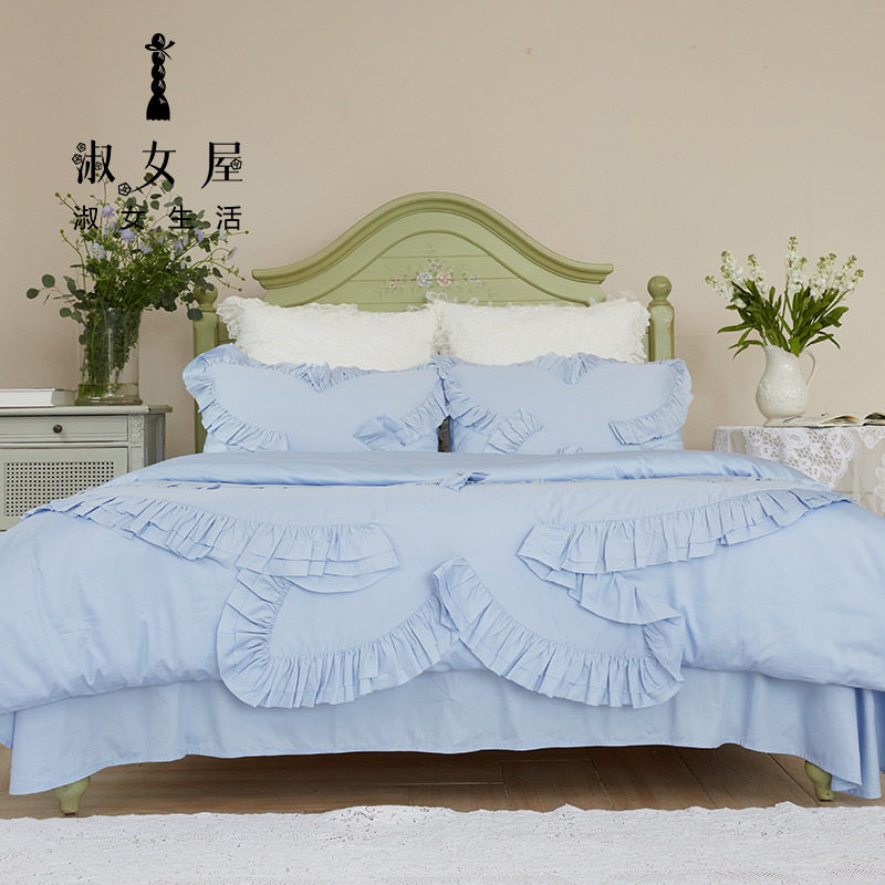 断码清货淑女屋床上用品纯棉贡缎床品套件/四件套/多