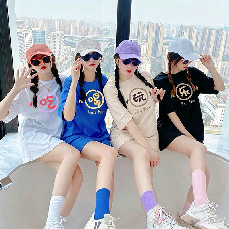 闺蜜装t恤四人姐妹团服短袖T袖图片