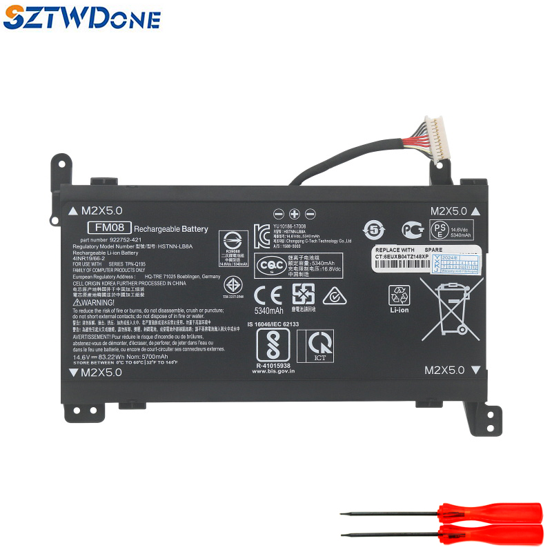 适用 惠普HP FM08 12 线 针接口 HSTNN-LB8A 笔记本电池