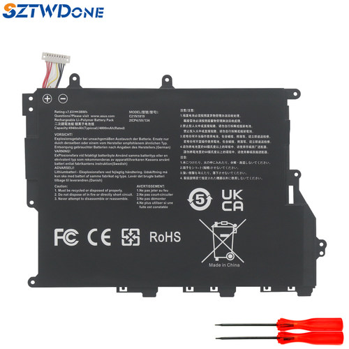 适用华硕C21N1819 Y406U/F X420F/U A420U F420U R459U笔记本电池