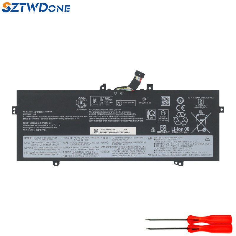 适用联想 Yoga 13sACN 13sITL 2021 L19D4PF5 L19M4PF7笔记本电池