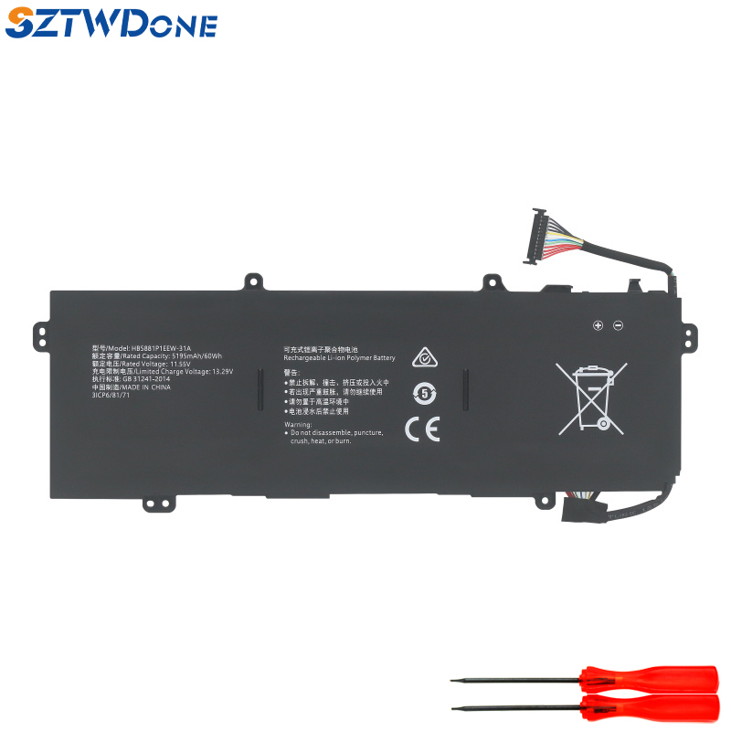 适用 荣耀HONOR HB5881P1EEW-31A HGE-W56 W76 FRI-F56笔记本电池