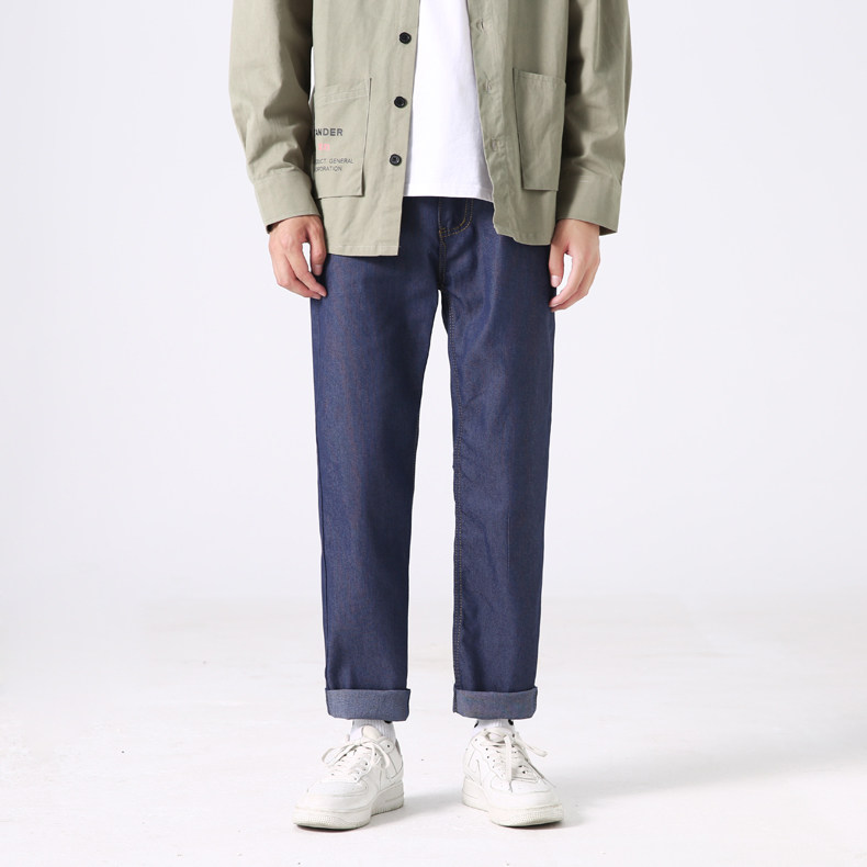 春秋新款牛仔裤商务男士休闲大码直筒弹力修身009款-P18元,男装牛仔裤,星座1202-2（原1218-2）