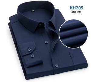 四季新款工装潮流男长袖平板斜纹商务休闲衬衣5618-P23元图片