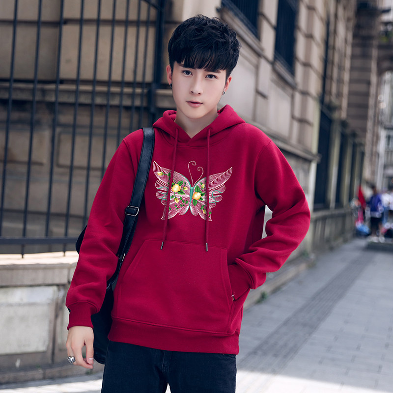 8034-P37-卫衣长袖T恤学生大码上衣男款班服潮,男装T恤,星座1202-2（原1218-2）