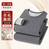 男女羊毛蚕丝圆领加绒套装 —P37元 保暖卫衣卫裤 1137款
