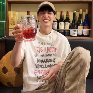 男生短袖 WELLDONE T恤 情侣半袖 男士 TRACK 26SS小众潮牌设计感夏季