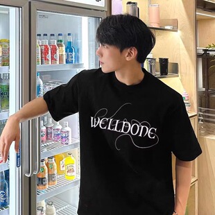 短袖 WELLDONE T恤 情侣半袖 纯棉宽松男士 TRACK 26SS小众潮牌夏季
