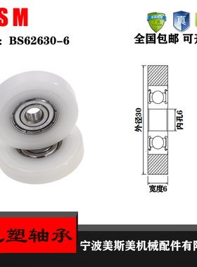 厂家直销美斯美BS62630-6 高品质高耐磨包塑轴承 进口包塑轴承轮