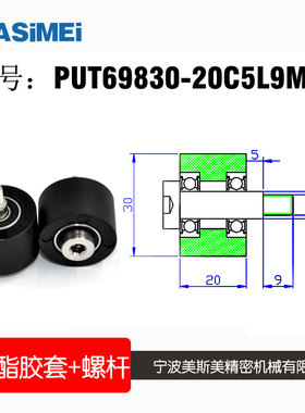 美斯美厂家直销PUT69830-20C5L9M6 锂电车设备专用滑轮 悬臂滑轮