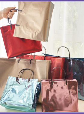 镭射金属服装店袋子手提拎袋塑料礼品包装高档精致礼物袋