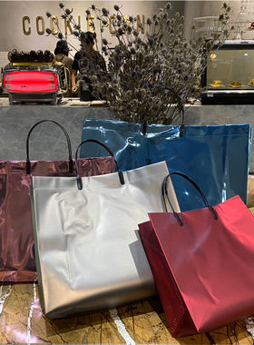 镭射金属服装店袋子手提拎袋塑料礼品包装高档精致礼物袋