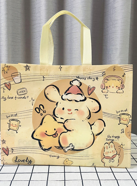 可爱小狗童装服装店无纺布袋子包装袋加宽加厚生日礼品袋高颜值