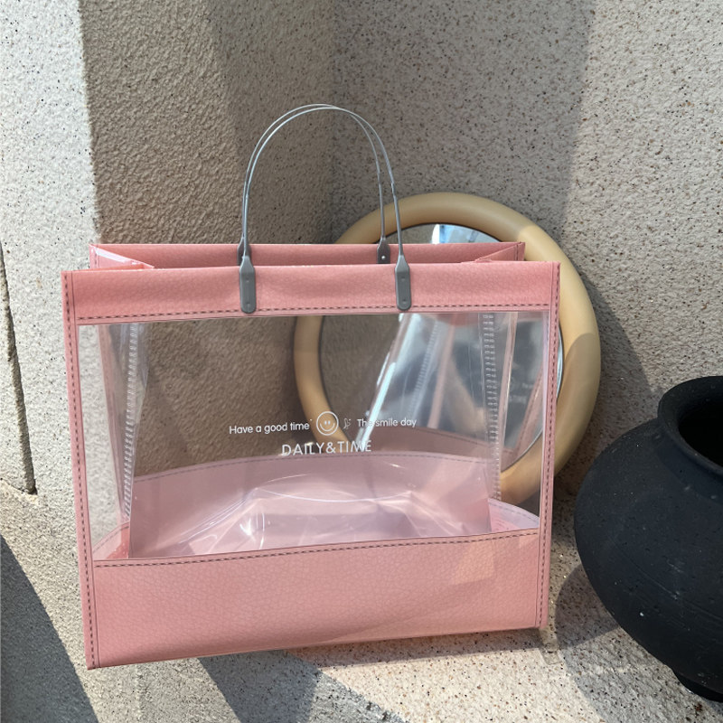 ins防水包装袋透明可视复合塑料卡通手提袋礼品袋包装袋杂物收纳